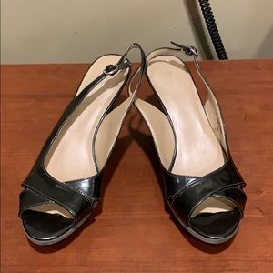 Nine West gun metal heels